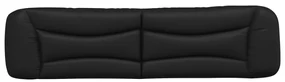 Cuscino testiera nero 200 cm in similpelle