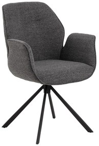 Sedia da pranzo grigio scuro in imbottito Aura – Actona