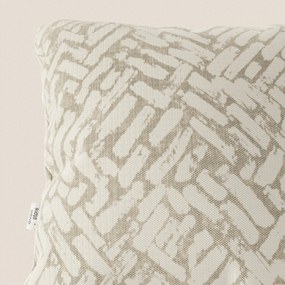 Brick cuscino geometrico disponibile in diversi colori realizzato in tessuto Idrorepellente beige