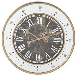 Orologio da Parete Home ESPRIT Marrone Dorato Cristallo Ferro 59 x 8,5 x 59 cm