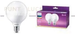 Lampadina led philips globo smerigliata 6500k, 2pz