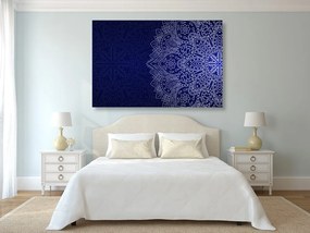 Quadro su tela – Ornamento blu scuro