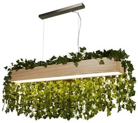 Barra led ash a sospensione da soffitto - legno