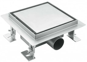 Canalina Di Scarico Doccia Piastrellabile Acciaio Inox 15x15