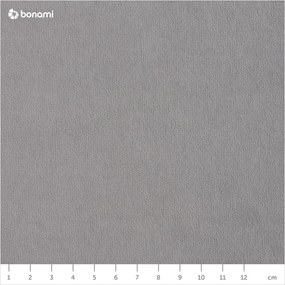 Divano letto angolare in velluto grigio chiaro (angolo sinistro) Sweet Harmony - Miuform