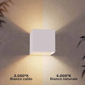 Applique LED 10W Bidirezione 100lm//W, IP65, Bianco - 2CCT Colore Bianco Variabile CCT