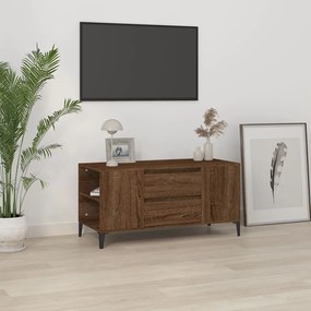 Mobile porta tv rovere marrone 102x44,5x50 cm legno multistrato