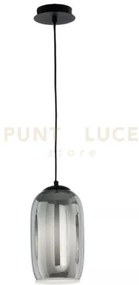 Sospensione bonnie 3 vetro fume' 1 luce attacco e27 d.15cm h.29cm