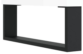 Mobile Porta TV Bianco Lucido 150x36x30 cm in Legno Multistrato