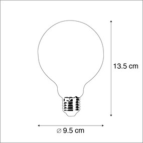 Set di 3 lampadine LED dimmerabili E27 G95 5W 470lm 2700K