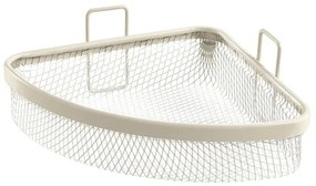 Mensola bagno Angolare crema in acciaio con 1 ripiano – Taki