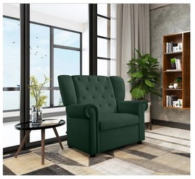 Sedia a dondolo chesterfield in velluto verde Lillyse - Støraa