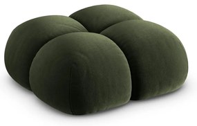 Poggiapiedi verde con rivestimento in velluto Loretto – Cosmopolitan Design