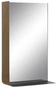 Specchio da parete 40 x 12 x 60 cm Nero Dorato Metallo