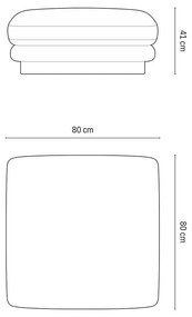 Poggiapiedi bianco Torino - Micadoni Home