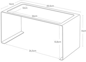 Ripiano aggiuntivo nero in metallo 30,5x14 cm Tower – YAMAZAKI