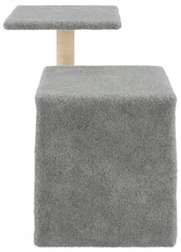 Albero per gatti con tiragraffi in sisal grigio chiaro 50,5 cm