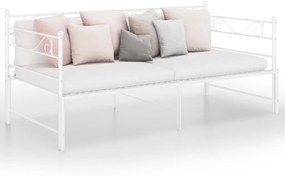Telaio divano letto estraibile bianco in metallo 90x200 cm