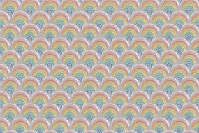 Carta da parati autoadesiva – Allegre casette arcobaleno