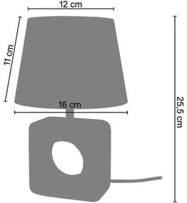 Tosel  Lampade d’ufficio lampada da comodino tondo legno bianco  Tosel