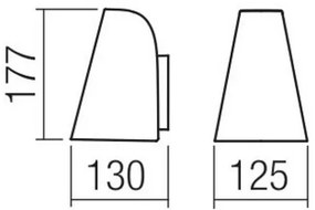 Redo 9529 - Applique ALVAR 1xGU10/35W/230V IP44