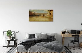 Quadro su tela Italia Bridges River Buildings 100x50 cm