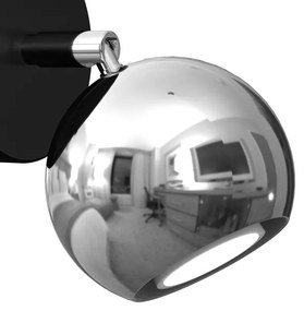 Faretto da parete COMET 1xGU10/8W/230V nero/cromo lucido