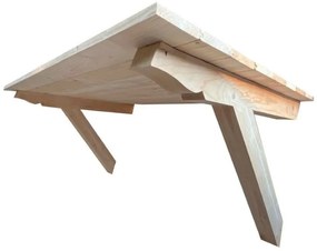 Pensilina ONDA in legno marrone L 155 x P 95 cm