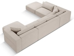 Divano angolare a U beige, angolo sinistro Esther - Milo Casa