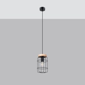 Sollux SL.1263 - Lampadario a sospensione con filo GOTTO 1xE27/15W/230V nero