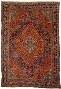 Bidjar Tappeto 260 x 380 Rosso (Iran) Annodato A Mano