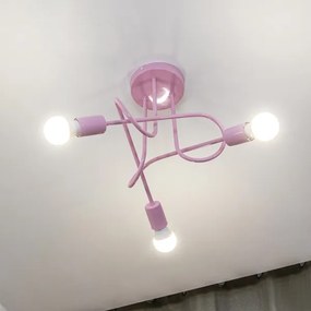 Plafoniera OXFORD 3xE27/15W/230V rosa