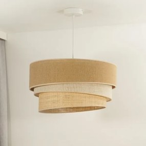 Duolla - Lampadario a sospensione con filo YUTE TRIO 1xE27/15W/230V diametro 45 cm marrone/grigio/beige