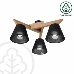 Brilagi - LED  Lampadario a plafone ANTHONY 3xE14/40W/230V quercia/nero