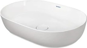 Lavabo 60x40 ovale da Appoggio Soprapiano interno bianco lucido esterno Satinato Luv 0379602600 Duravit