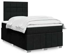 Giroletto A Molle Con Materasso Nero 120x190 Cm İn Tessuto /