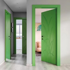 Porta battente Blades Green verde L 70 x H 210 cm sinistra