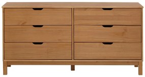 Cassettiera bassa in legno di pino in colore naturale 150x75 cm Post - Støraa