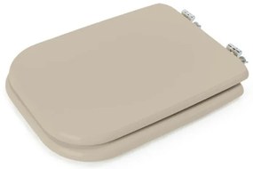 Copriwater champagne serie Conca Ideal Standard in legno rivestito con cerniere