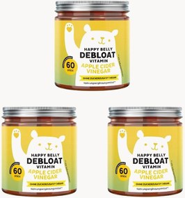Orsetti gommosi vitaminici Happy Belly Debloat, set da 3