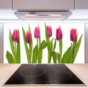 Pannello rivestimento parete cucina Tulipani, fiori, piante 100x50 cm