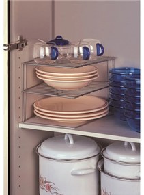 Ripiano aggiuntivo argentato in acciaio 25x25 cm Palio – Metaltex