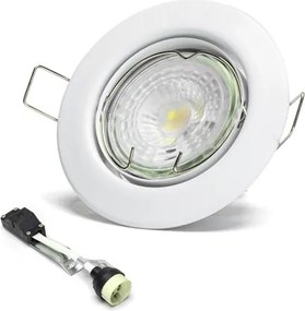 Aigostar - Set di 3 faretti LED da incasso, attacco 1x GU10, 4,5W, 230V, 6500K, bianco