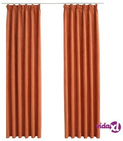 vidaXL Tende Oscuranti con Ganci 2 pz Ruggine 140x225 cm