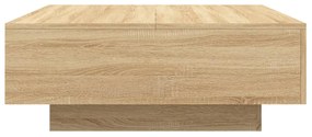 Tavolino da salotto rovere sonoma 80x80x31 cm legno multistrato