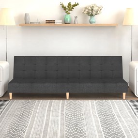 Divano Letto A 2 Posti Grigio Scuro İn Tessuto /