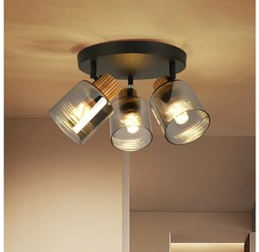 Brilagi - Faretto HYGGE 3xE14/15W/230V nero/fumé