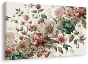 Quadro su tela – Fiori delicati in tonalità pastello