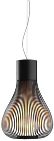 Flos Chasen Lampada a sospensione 48 cm a luce diffusa in vetro borosilicato e acciaio nero