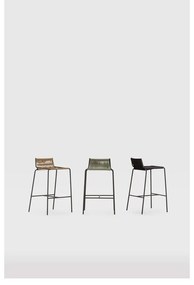 Sgabello da bar verde in metallo (altezza della seduta 65 cm) Emily – Marckeric